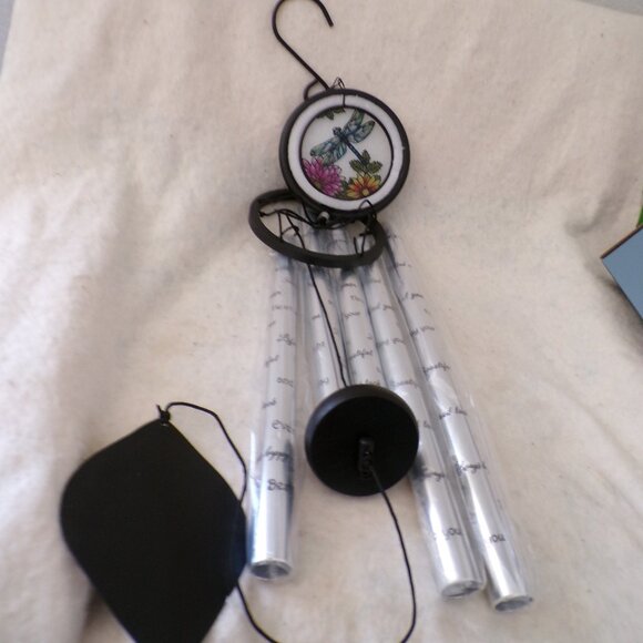 40" Wind Chime Stained Glass Dragonfly Ornament Home Decor Unique Gift New - Picture 2 of 6